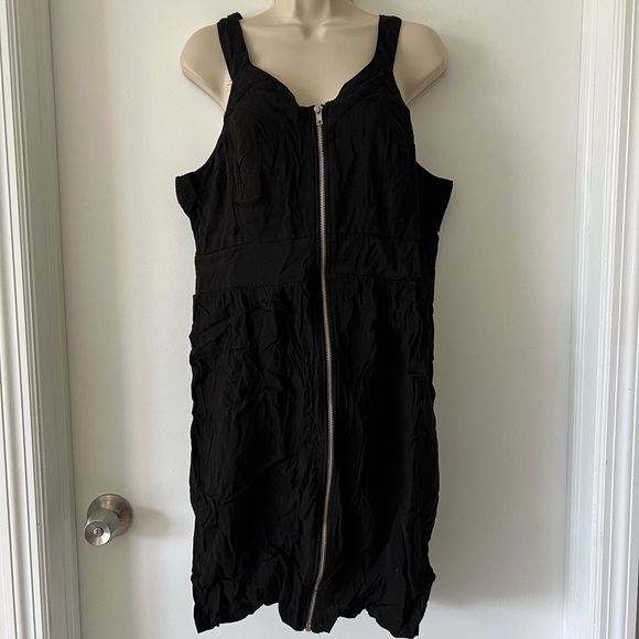 Plus Zipper Mini Dress - Picture 2 of 14